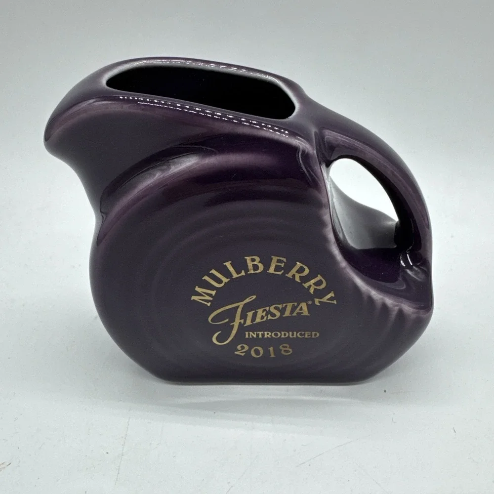 Fiesta Ware 2018 Mulberry 50th Mini Disc Pitcher Dancing Lady #1